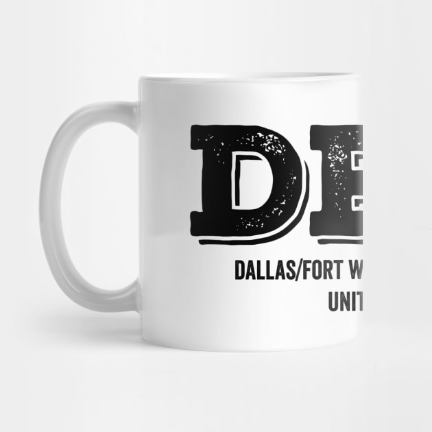 DFW Dallas Fort Worth US Airport Code by VFR Zone